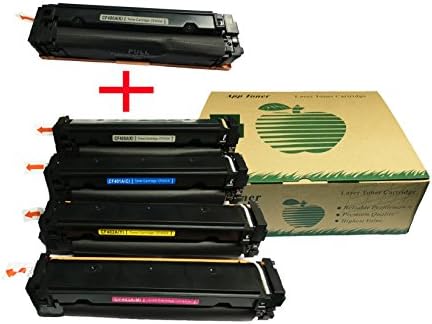Apptoner Compatible HP201X CF400X CF401X CF402X CF403X Toner Cartridge for HP LaserJet PRO M252n 252dw M277n 277dw (2 Black,1 Cyan,1 Yellow,1Magenta)
