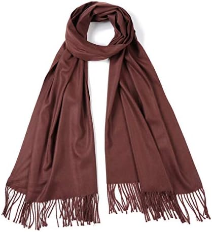 Large Soft Cashmere Silky Pashmina Solid Shawl Wrap Scarf for Women