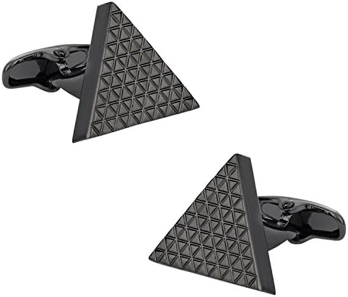 Cuff-Daddy Triangle Cufflinks in Gunmetal with Presentation Box