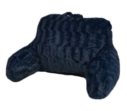 DormCo Wavy Plush Bedrest - Navy Blue