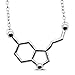 Serotonin Molecule Silver Alloy Necklace by Silver Phantom Jewelry