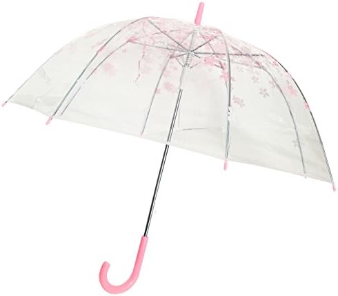 Pink Cherry Blossom Clear Umbrella, Automatic Clear Bubble umbrella,
