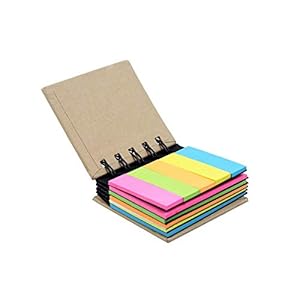 Qatalitic Pocket Size Spiral Sticky Note Pad (3 x 2) inches