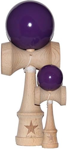 Emperor Purple Kendama, Glossy, Super Kendama, Super Sticky, Japanese Wooden Toy, Free String, USA Seller