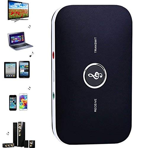 Businda Bluetooth Transmitter V4.1 Receiver,Portable Bluetooth Audio Transmitter Receiver V4.1 with 3.5mm Stereo for Headphone Speaker TV Stereos MP3 MP4