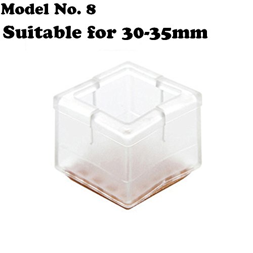 Transparent Rubber Table Chair Leg Protective Foot Cap Pads