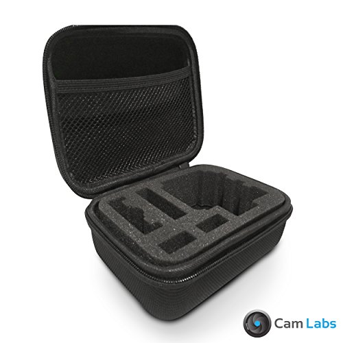 GoPro Camera Case by CamLabs for GoPro Hero 4/3+/3/2/1 and Accessories - Great for Travel & Equipment Storage - Shockproof & Weather Protection - Best GoPro Camcorder Cases - (Small, Black)