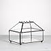 NCYP Small Glass Jewelry Trinket Storage Organizer Box with Lid for Home Decor, 4.1x5.1x3.9 Inches Vintage Black Geometric Clear Terrarium, Indoor Succulent Planter Display (NO Plants)