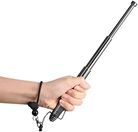 Mopee 12 Inch Defense Pen | Pure Steel | Escape Tool Expandable Glass Breaking Collapsible Pen | Self Defense Retractable Telescopic | Walking Hiking Security Emergency