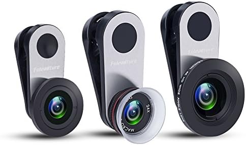 iPhone Camera Lens, Gobuy Mart 0.65X Wide Angle + 180° Fisheye + 12-24X Macro Cell Phone Camera Lens Kit with Universal Clip for iPhone 8, Samsung S8 and Other Devices
