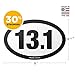 13.1 Half Marathon Oval Car Magnet for Distance Runners, Trail Running | Stick it to Your Vehicle or its Bumper | Fitness & Runner Enthusiast | Strongest Magnet on Amazon
