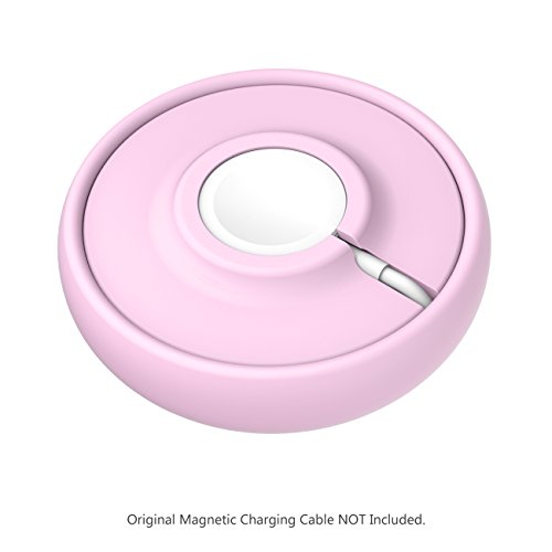 Apple Watch Charging Station Support Holder Portable iWatch Storage Box Concealing Your Charging Cable for Apple Watch Series 3 /2 /1 /Nike+ /42mm /38mm (Pink) - Thumbnail 5