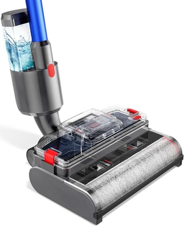 Traumheim Vacuum Cleaner Brush Set Compatible for Dyson V7/V8/V10/V11/V15, 2-IN-1 Electric Floor Brush with Tank for Clean and Dirty Water, Simultaneous Suction and Cleaning