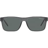 ARNETTE Man Sunglasses Matte Black Frame, Dark Green Lenses, 55MM