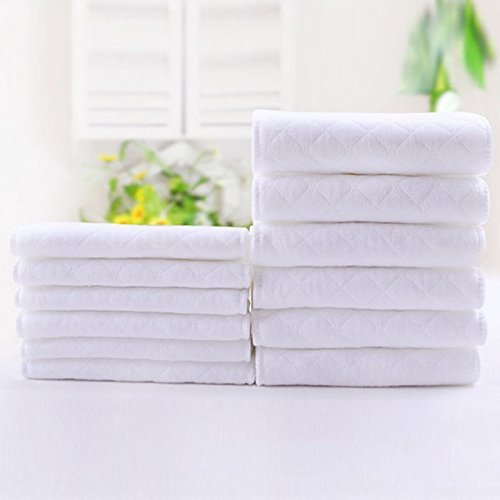 NPLE--10 PCS New Reusable Baby Modern Cotton Cloth Diaper Nappy Liners Easy to Use