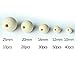 150 PCS Natural Round Wood Beads Wooden Beads Loose Wood Spacer Beads for DIY Jewelry Making, 5 Sizes (10 mm/12 mm/16 mm/20 mm/25 mm)
