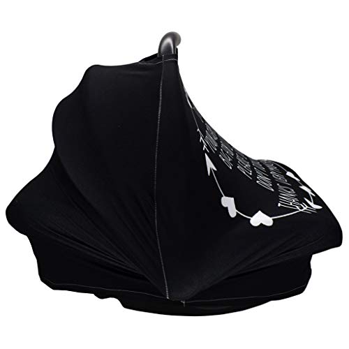 PLENTOP Nursing Cover Breastfeeding Stroller Covers Baby Car Seat Covers Carseat Canopy Black