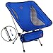 Awenia Portable Camping Chair Adjustable Height, Lightweight Folding Backpacking Chair Heavy Duty (264lbs Capacity) with Carry Bag for Outdoor Camp, Travel, Beach, Picnic, Festival, Hiking, Blue primary