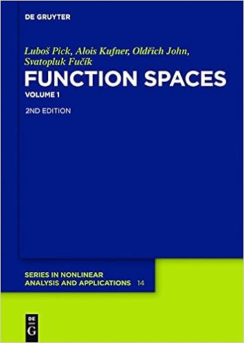 Function Spaces (De Gruyter Series in Nonlinear Analysis and Applications) Function Spaces (De Gruyter Series in Nonlinear Analysis and Applications)