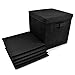 Sorbus® Foldable Storage Cube Basket Bin Covers (6 Pack) (Black)