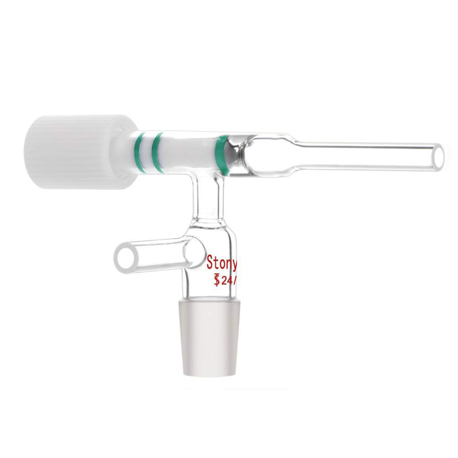 StonyLab Chromatography Flow Control Adapter with 24/40 for Flash Chromatography Column