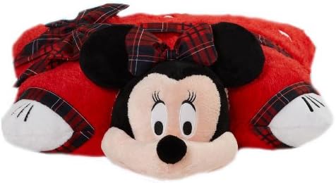 Pillow Pets Authentic Disney 18" Winter Minnie Mouse, Folding Plush Pillow- Large