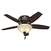 Hunter Fan Company, 51082, 42 inch Newsome Premier Bronze Low Profile Ceiling Fan with LED Lights and Pull Chain