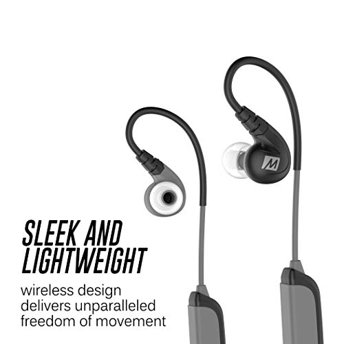MEE audio X8 Secure-Fit Stereo Bluetooth Wireless Sports in-Ear Headphones (Black) (Certified Refurbished)