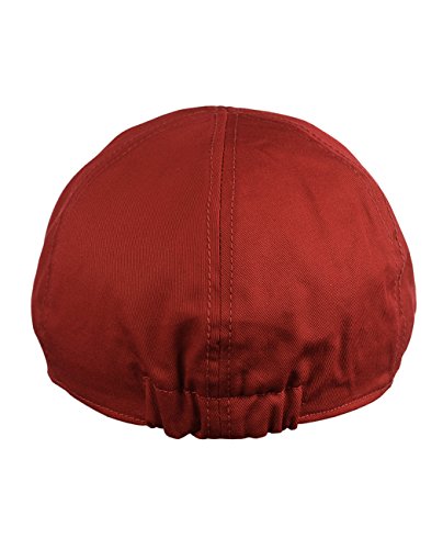 NYFASHION101 Fashionable Solid Color Unisex Cotton Duck Bill Newsboy Ivy Cap, Cherry