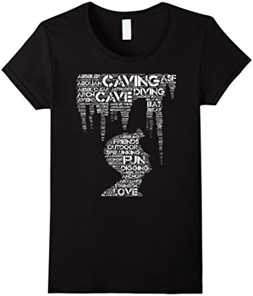 Women's Caving Shirt: Spelunking Terms Vocabulary Caver Gift T-Shirt Small Black