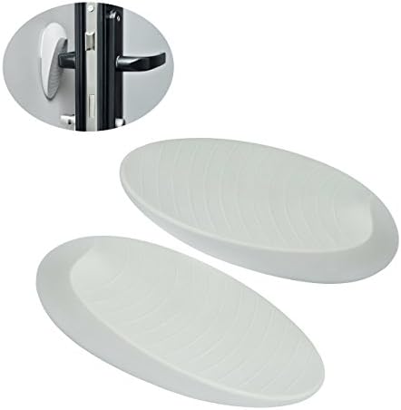 Rubber Door Stop Wedge Ebations - Door Stopper Decorative Grey 2 PACK [2 BENEFIT] Heavy Duty Doorstops Extra Large Non-Slip &amp; Best Wall Protector Doorstoppers Bumper and Free Bonus Holder