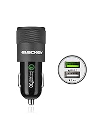 Cargador de coche rápido USB C compatible con Samsung Galaxy S10 Plus S10 S8 S8 Plus S9 S9 Plus Note 9 8, LG V40 V30 V20 G6 G5, HTC 10 U11 con puerto de carga rápida 3.0