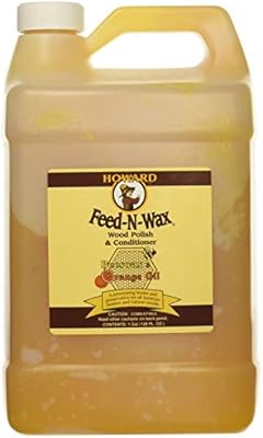 Howard Feed N Wax Wood Polish And Conditioner And Preserver 128oz