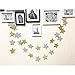 50 ft Twinkle Star Paper Silver & Gold Garland Bunting Banner Hanging Glittery Decoration, Decor for Birthday Party Baby Shower Christmas Weddings Christenings Barbecue Fetes Gard - 6 Pack