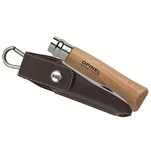 [- Opinel 1089 No.8 Stainless Steel Lock Knife - Brown  -]