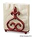Park Designs Rue Du Marche Fleur De Lis Cast Iron Napkin Holder Red Over Black