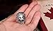 Retro 316L Stainless Steel Roaring Lion Mens Ring Engraved Carved, Silver
