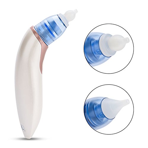 Professional Baby Nasal Aspirator, 3 Speed â€‹â€‹Setting Electric Nose Cleaner Baby Nasal Mucus Running Sucker Snot Sucker Nostril Clean with 4 Silicone Nozzles(#1)