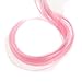 SWACC 12 Pcs Curly Wavy One Color Party Highlights Clip on in Hair Extensions Colored Hair Streak Synthetic Hairpieces (Pink)