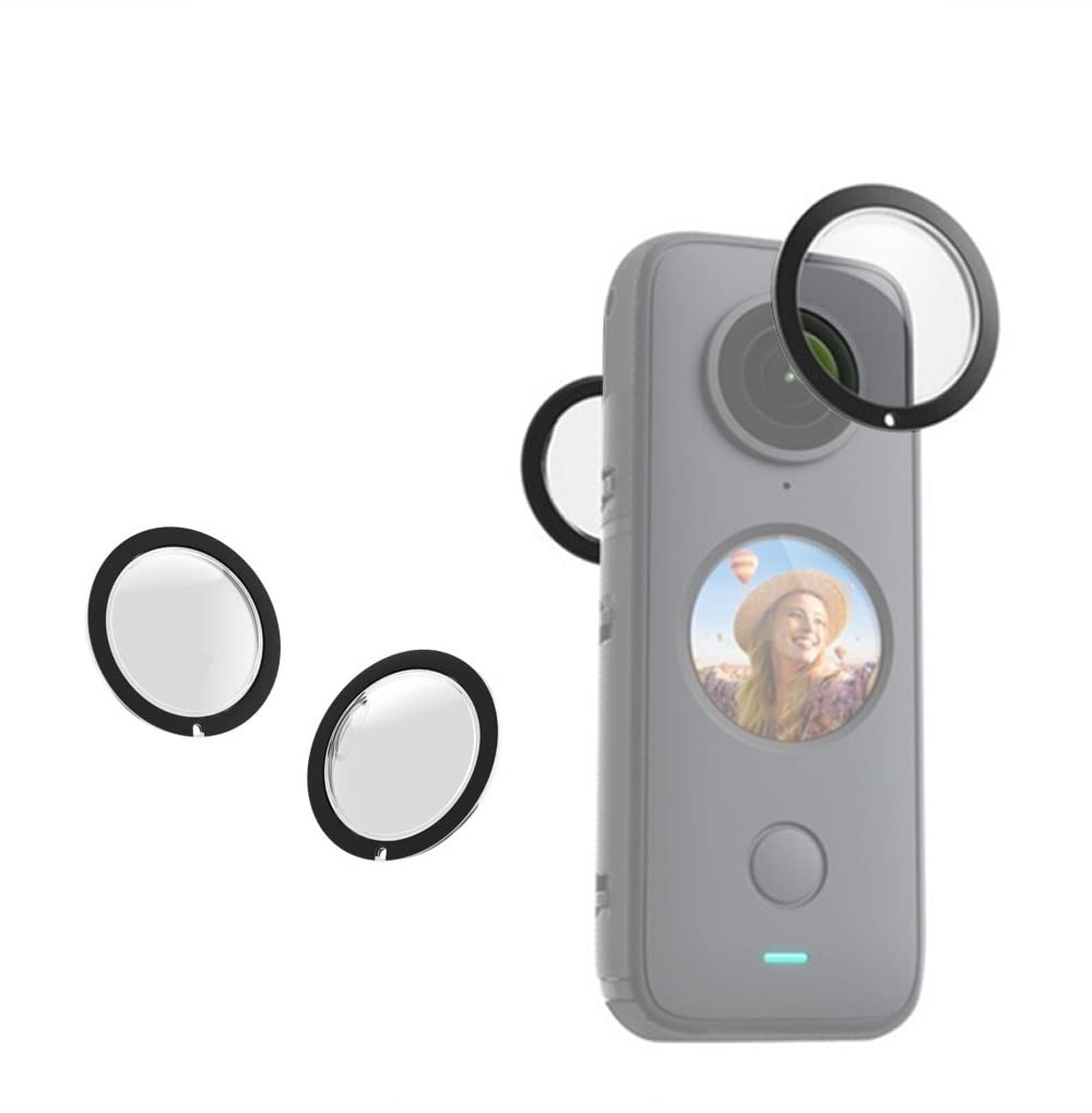 POFET Dual Lens Guards for Insta360 One X2 PC Protective Case for Insta 360 ONE X2 Panoramic Action Camera Accessory