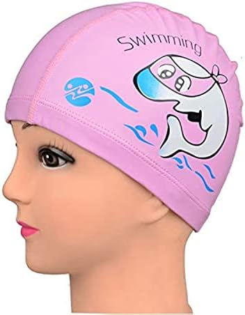 NTV Swim Cap Kids Silicone Fun Swim Caps for Girls and Boys, Kids