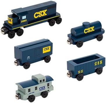 Csx Gp 38 Engine 5 Car Set Wooden Toy Train By Whittle Shortline Railroad Amazon Co Uk Toys Games