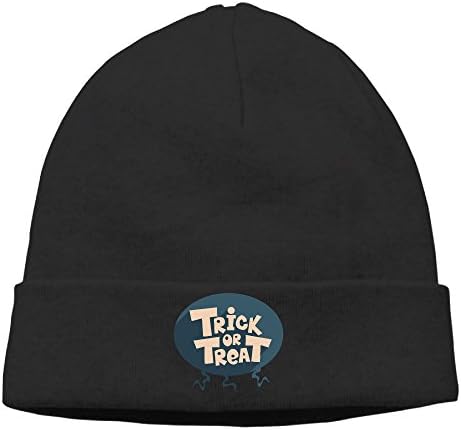 Halloween Comfortable Warm Knit Beanie Skull Cap Cuff Beanie Hat Knit Hat/Cap Black