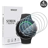 MWOOT Pack of 4 Screen Protector Glass Tempered Compatible with Polar Vantage V Premium GPS HRM Sports Watch, 9H Hardness Scratch Resistant Protecive Film for Smartwatch Screen Protection