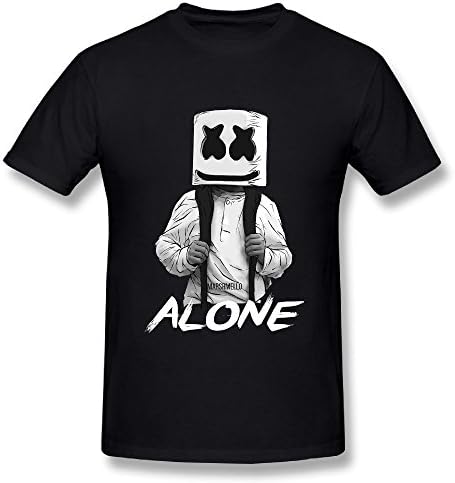 JudeB Mens Marshmello Alone Fashion Tshirt Black L