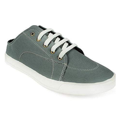 Buy Sybil Men S Greyjeans Fabric Open Back Sneakers At Amazon In
