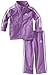 adidas Baby Girls' Tricot Zip Jacket and Pant Set, Purple Basic, 24 Months