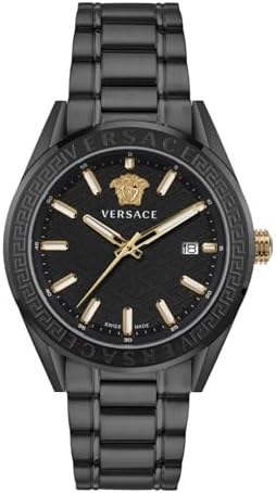 Amazon.com: Versace V-Code GMT Collection Luxury Mens Watch