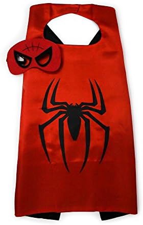 Spiderman Superhero Costume Cape and Mask Set for Kids