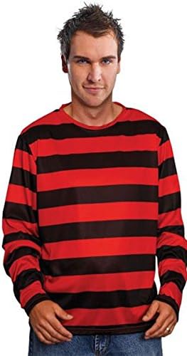 Pull rayé noir et rouge Clearance